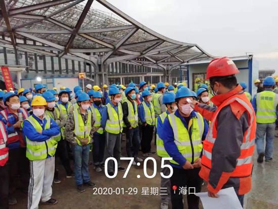 防疫、施工兩手抓 金螳螂美蘭機場航站樓